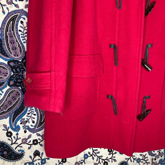 L.L. Bean Red Pea Coat - Picture 3 of 7